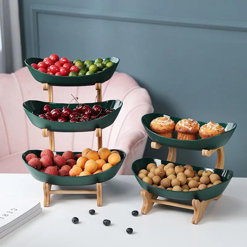 Dinnerware Wooden Fruit Storage Plates Set-Arlik interiors