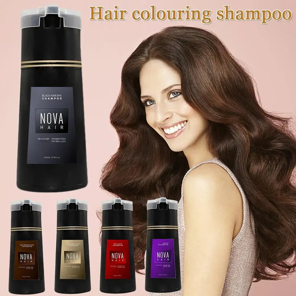 Nova Hair Dyeing Hair Care Shampoo 3-in-1 Natural Hair Dye