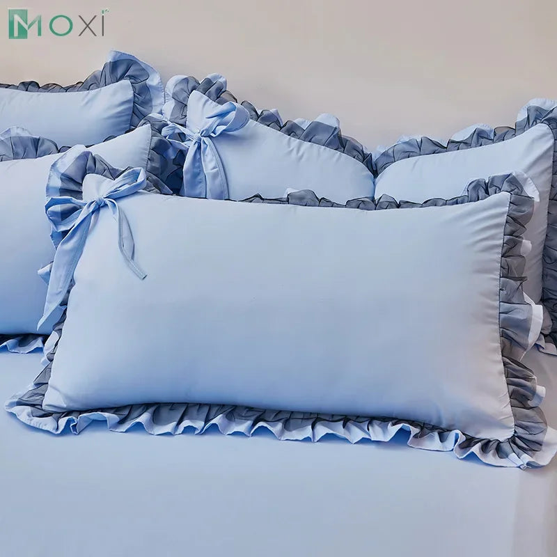 2pc/Set Princess Pillowcases with Ruffles Pillow Cover