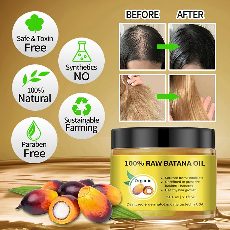 Organic Batana Oil Moisturizing and Smoothing Fizzy Hair Repair