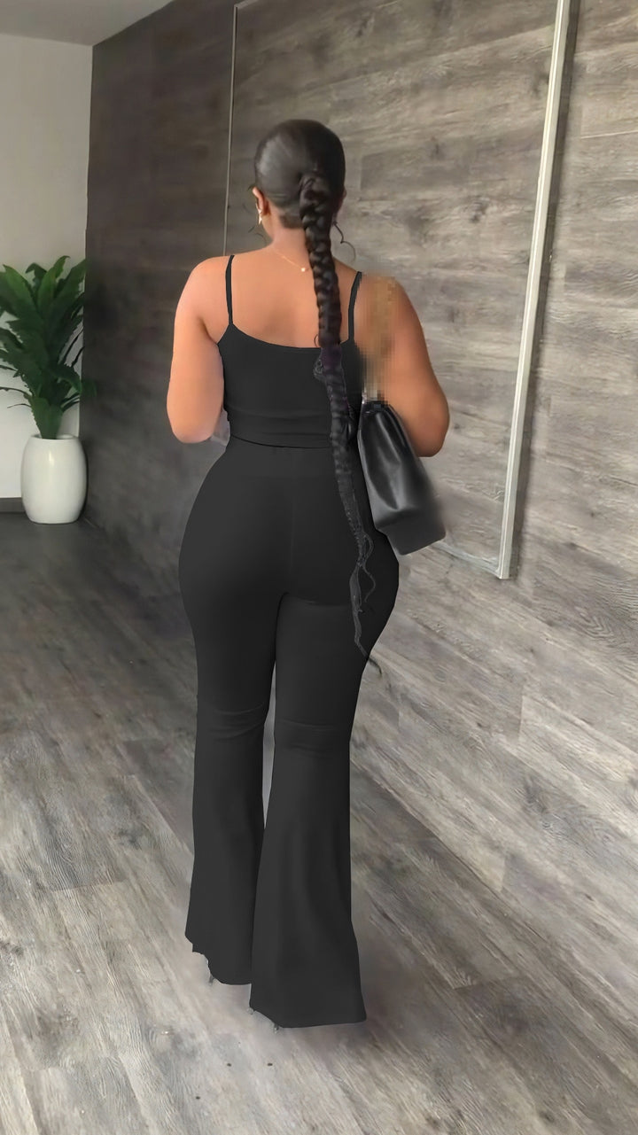 Two piece set women outfits summer 2 piece set pants and crop top-jumpsuit-Bennys Beauty World