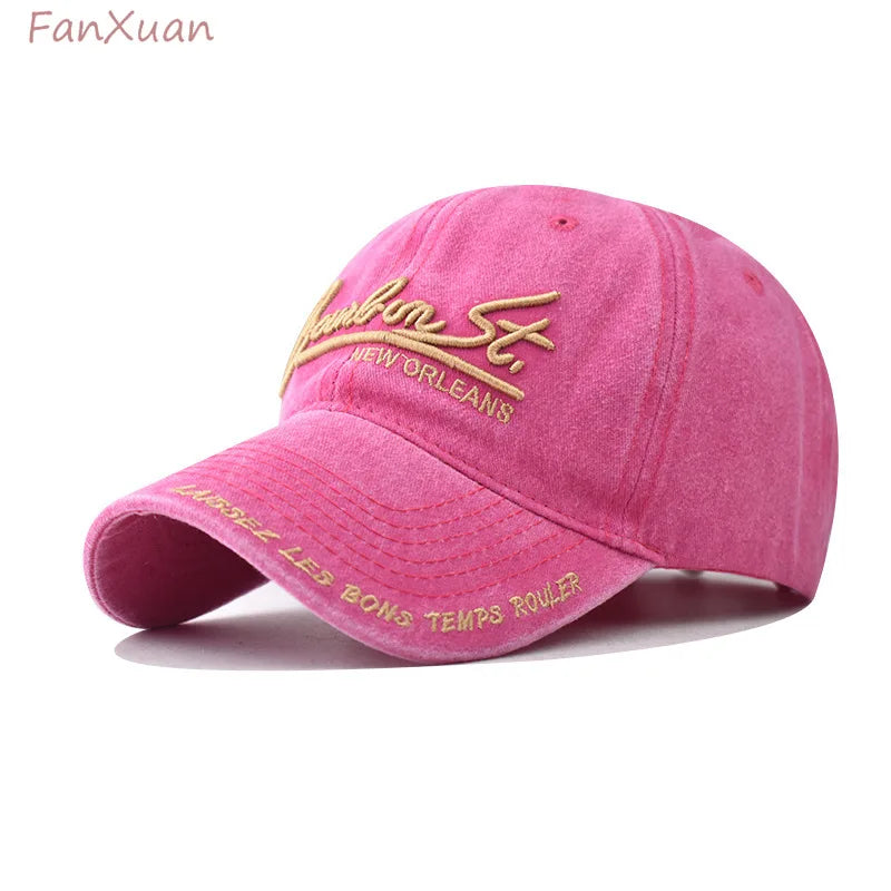 Fashion Big Letters Embroidery Baseball Cap for Women