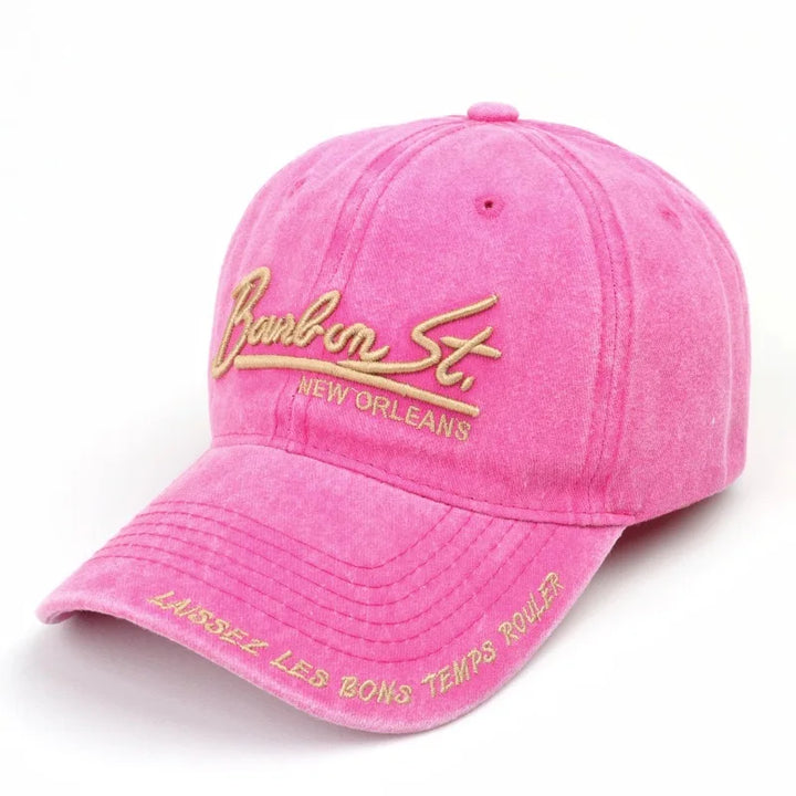 Unisex Washed Denim Baseball Caps Letter Embroidery Cap