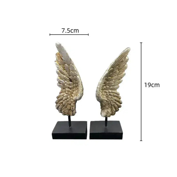 Resin Crafts Golden Wings Angel Wings Abstract Sculpture Resin Table Decorations Decorative Figurines Home Decoration-Arlik interiors