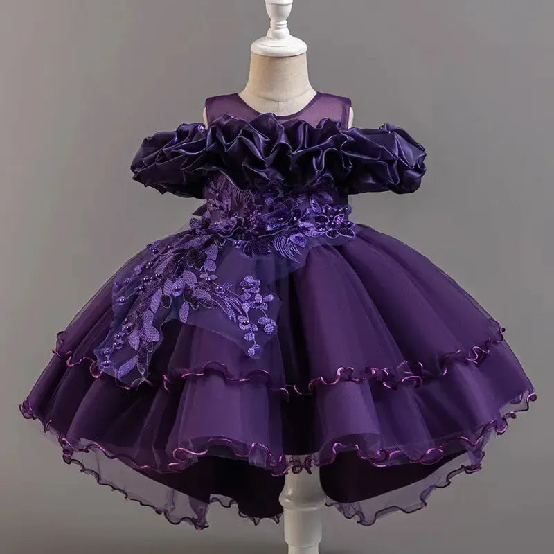 3-10 Years Girls Tailing Dress Summer Sequins Dresses-Dresses-Bennys Beauty World
