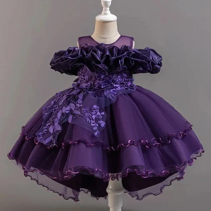 3-10 Years Girls Tailing Dress Summer Sequins Dresses-Dresses-Bennys Beauty World