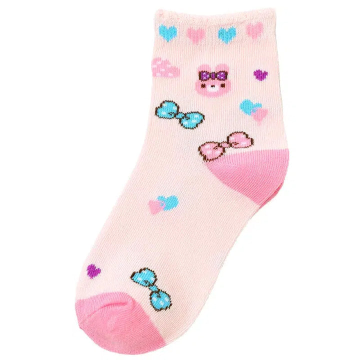 5pairs/lot Girls Socks Cotton Socks Fashion Children Knit Socks-socks-Bennys Beauty World