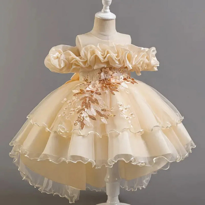 3-10 Years Girls Tailing Dress Summer Sequins Dresses-Dresses-Bennys Beauty World