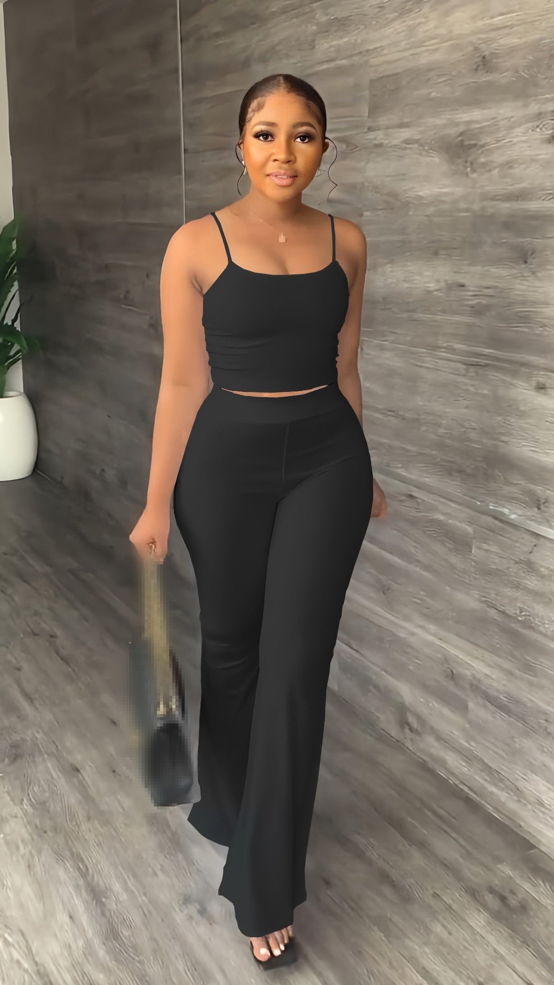 Two piece set women outfits summer 2 piece set pants and crop top-jumpsuit-Bennys Beauty World