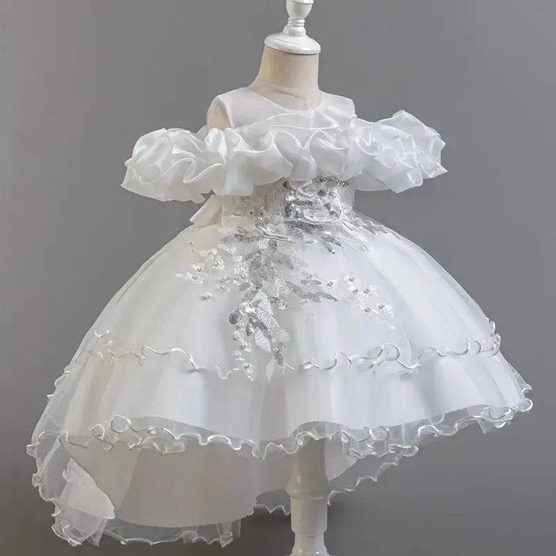 3-10 Years Girls Tailing Dress Summer Sequins Dresses-Dresses-Bennys Beauty World