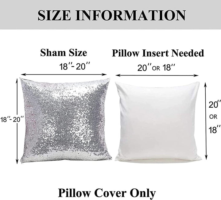 Sequins Sliver Decorative Pillows Pack of 4,18"X18"  Home Decoration BENNYS