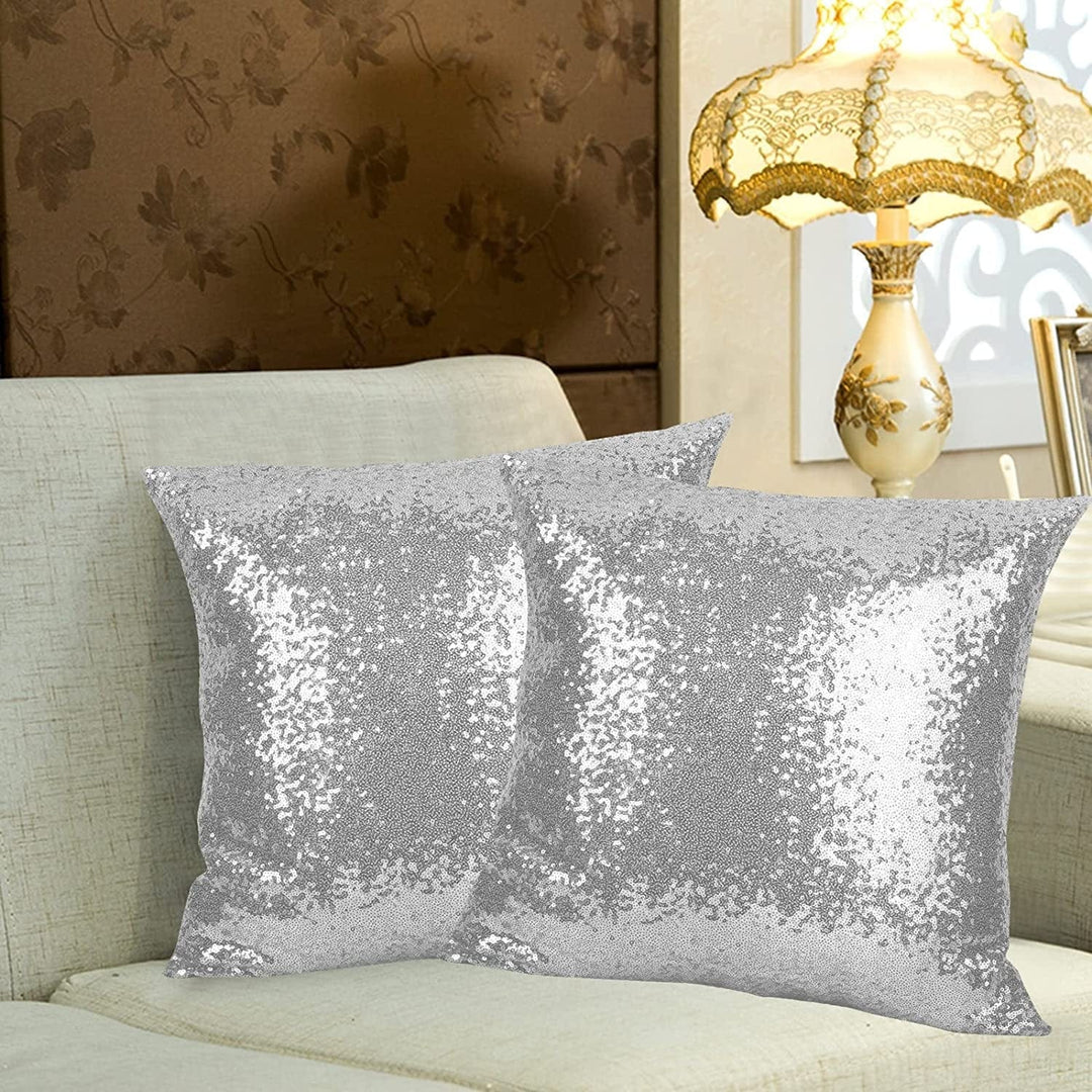Sequins Sliver Decorative Pillows Pack of 4,18"X18"  Home Decoration BENNYS