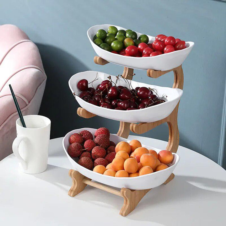 Dinnerware Wooden Fruit Storage Plates Set-Arlik interiors