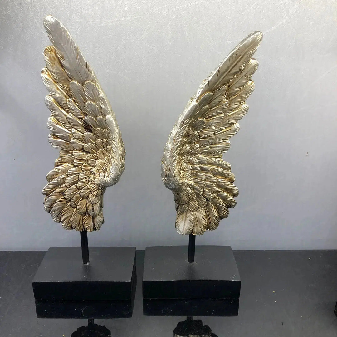 Resin Crafts Golden Wings Angel Wings Abstract Sculpture Resin Table Decorations Decorative Figurines Home Decoration-Arlik interiors