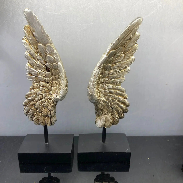Resin Crafts Golden Wings Angel Wings Abstract Sculpture Resin Table Decorations Decorative Figurines Home Decoration-Arlik interiors