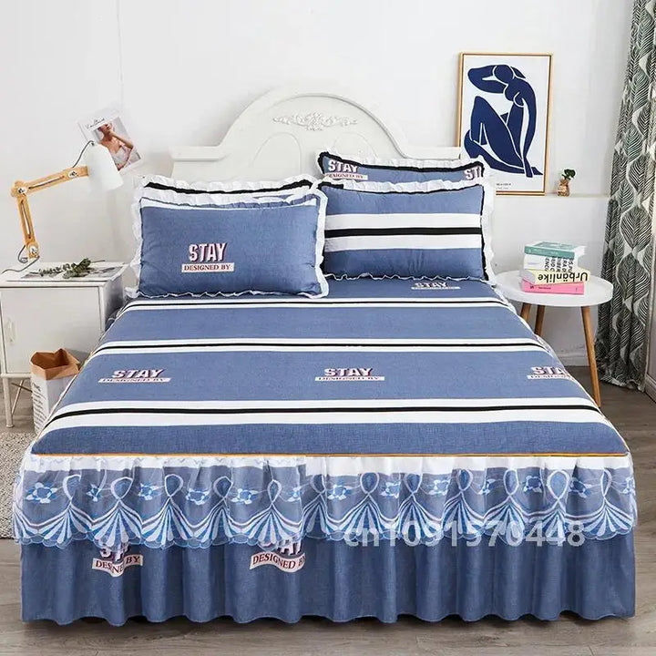 1PC Printed Bedding Set Soft Bed Skirt Bedspread Full Twin Queen King Size Bed Sheet