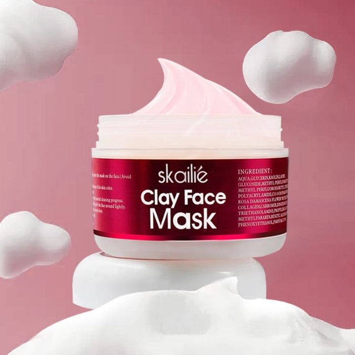 Skallie Clay Face Rose  Clean Skin Repair Mask BENNYS