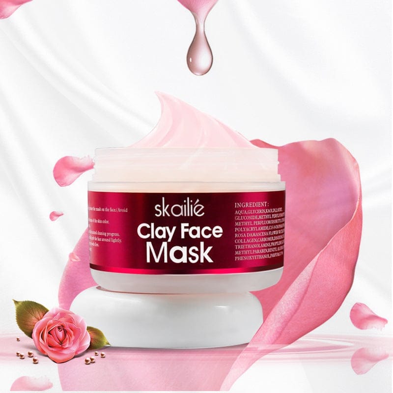 Skallie Clay Face Rose  Clean Skin Repair Mask BENNYS
