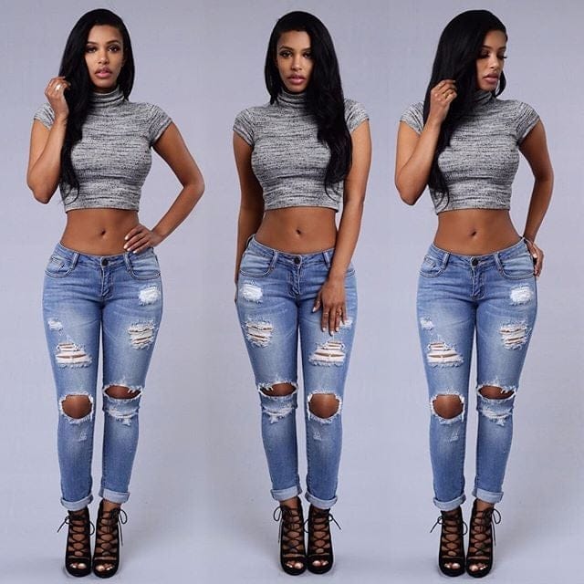 Skinny ripped hot sale jeans