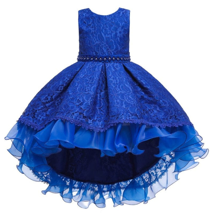 Sleeveless Princess Trailing Girl in Pink Dress Christmas Party Kids Costume BENNYS
