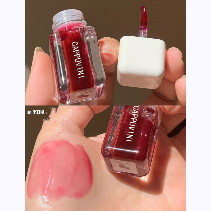 Small Square Lip Gloss Transparent Lip Gloss Glass Moisturizing And Nourishing Mirror Lip Lacquer BENNYS
