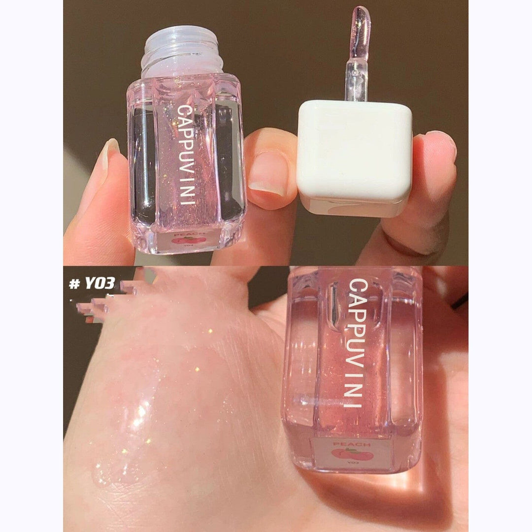 Small Square Lip Gloss Transparent Lip Gloss Glass Moisturizing And Nourishing Mirror Lip Lacquer BENNYS