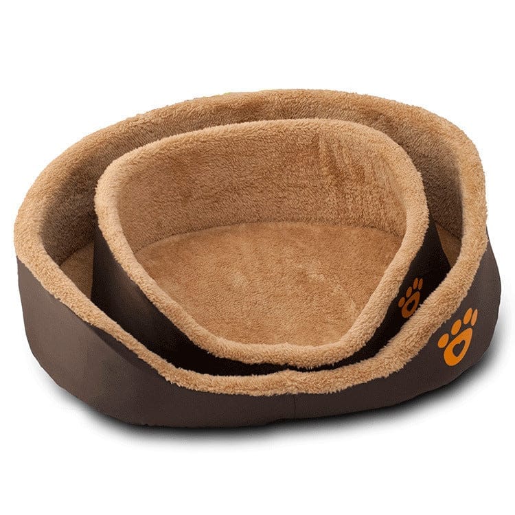 Soft Warm Wool Dog Bed Round Shape Pet Sofa BENNYS