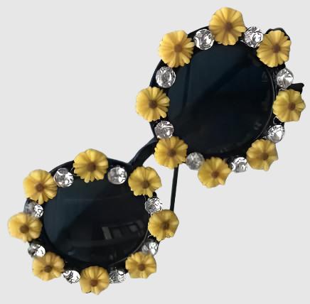 Summer Sun glasses For Ladies Sweet Flower with Rhinestone BENNYS