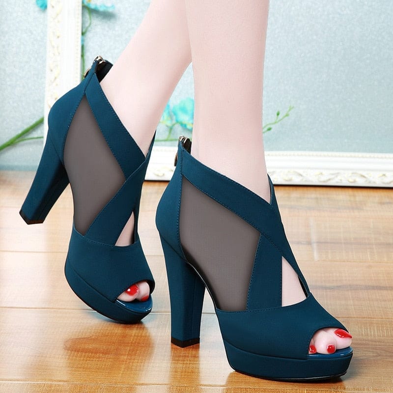 Mesh shoes hot sale womens heels