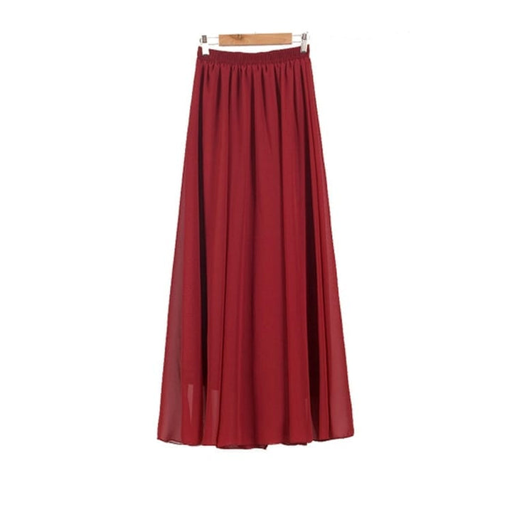 Summer Women's Maxi Skirt Two Layer Boho High Waist Skirt BENNYS