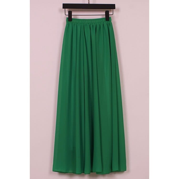 Summer Women's Maxi Skirt Two Layer Boho High Waist Skirt BENNYS