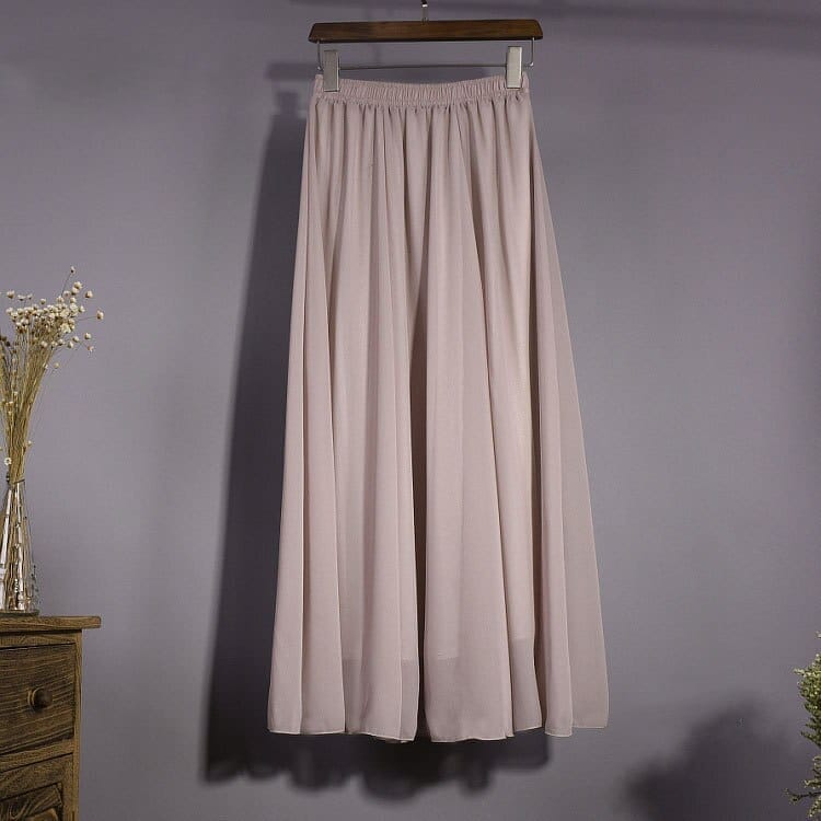 Summer Women's Maxi Skirt Two Layer Boho High Waist Skirt BENNYS