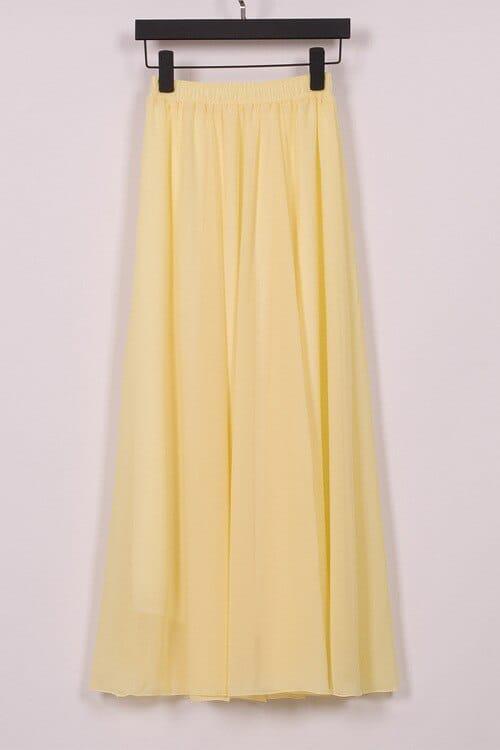 Summer Women's Maxi Skirt Two Layer Boho High Waist Skirt BENNYS
