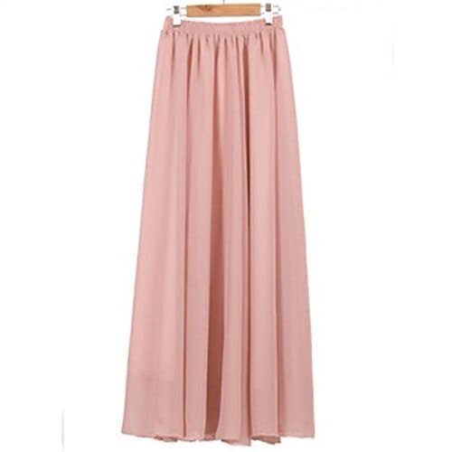 Summer Women's Maxi Skirt Two Layer Boho High Waist Skirt BENNYS