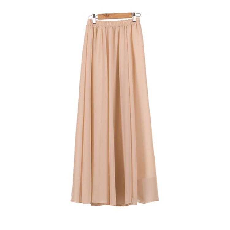 Summer Women's Maxi Skirt Two Layer Boho High Waist Skirt BENNYS