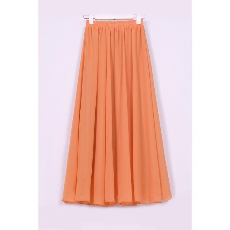 Summer Women's Maxi Skirt Two Layer Boho High Waist Skirt BENNYS