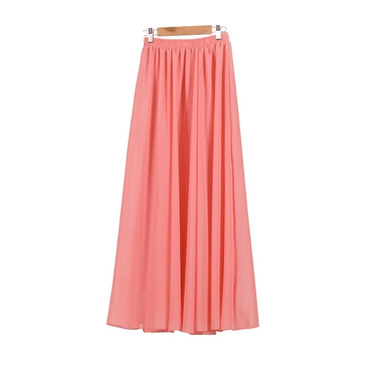Summer Women's Maxi Skirt Two Layer Boho High Waist Skirt BENNYS