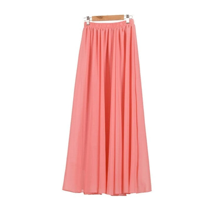 Summer Women's Maxi Skirt Two Layer Boho High Waist Skirt BENNYS