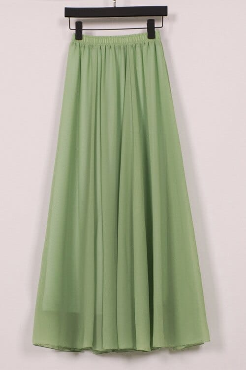 Summer Women's Maxi Skirt Two Layer Boho High Waist Skirt BENNYS