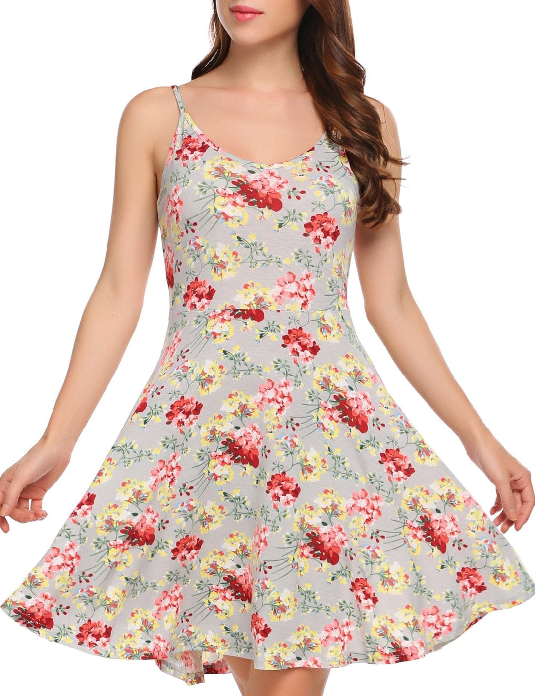 Sunflower Floral Print Mini Floral Skirt Princess Dress BENNYS