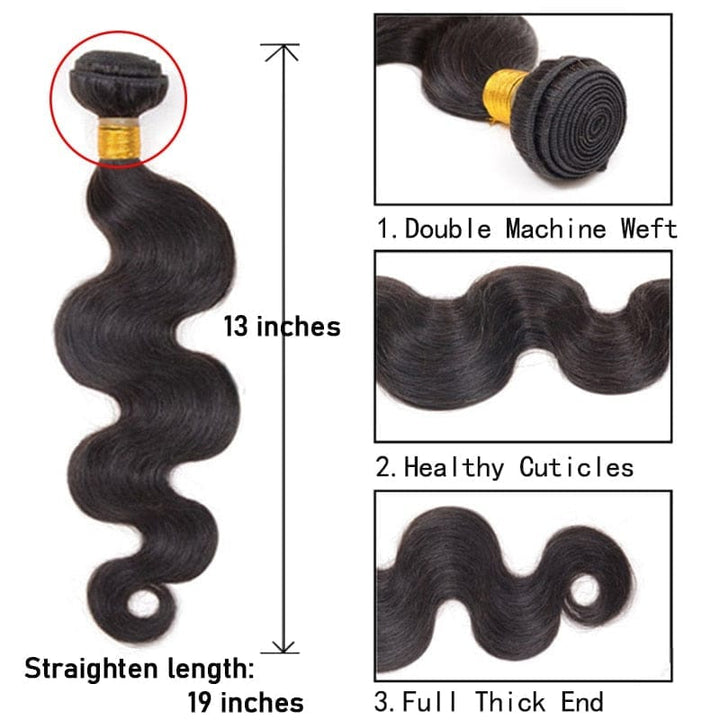 Synthetic Body Wave Bundles With Closure Hair Bundles With Frontal BENNYS