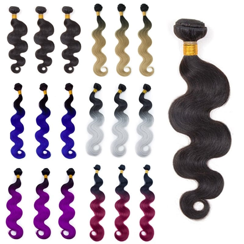 Synthetic Body Wave Bundles With Closure Hair Bundles With Frontal BENNYS