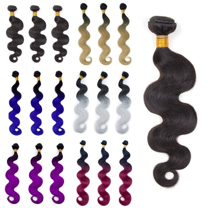 Synthetic Body Wave Bundles With Closure Hair Bundles With Frontal BENNYS