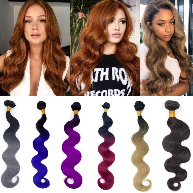 Synthetic Body Wave Bundles With Closure Hair Bundles With Frontal BENNYS