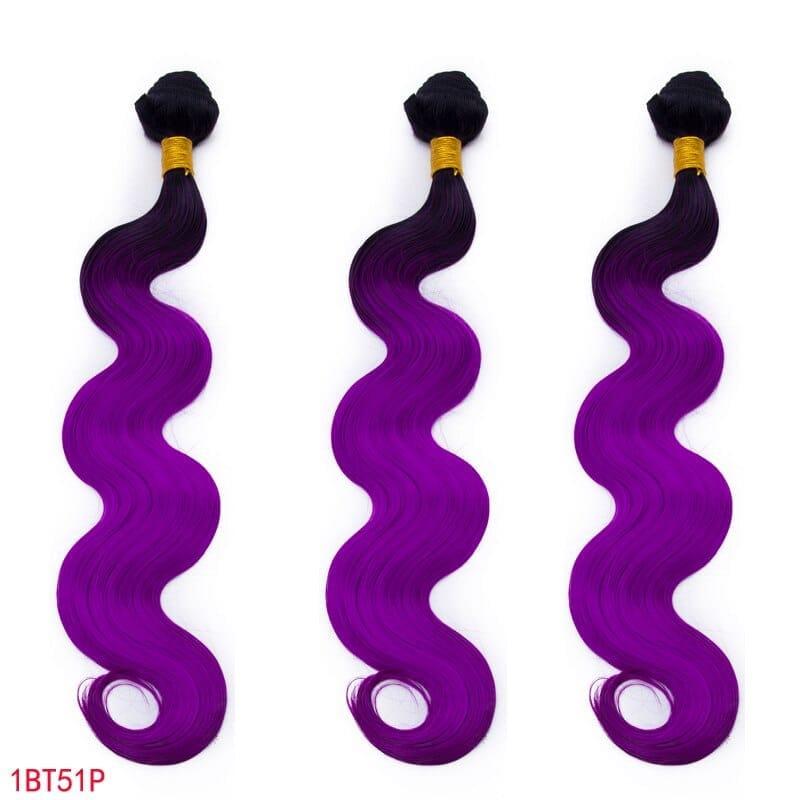 Synthetic Body Wave Bundles With Closure Hair Bundles With Frontal BENNYS