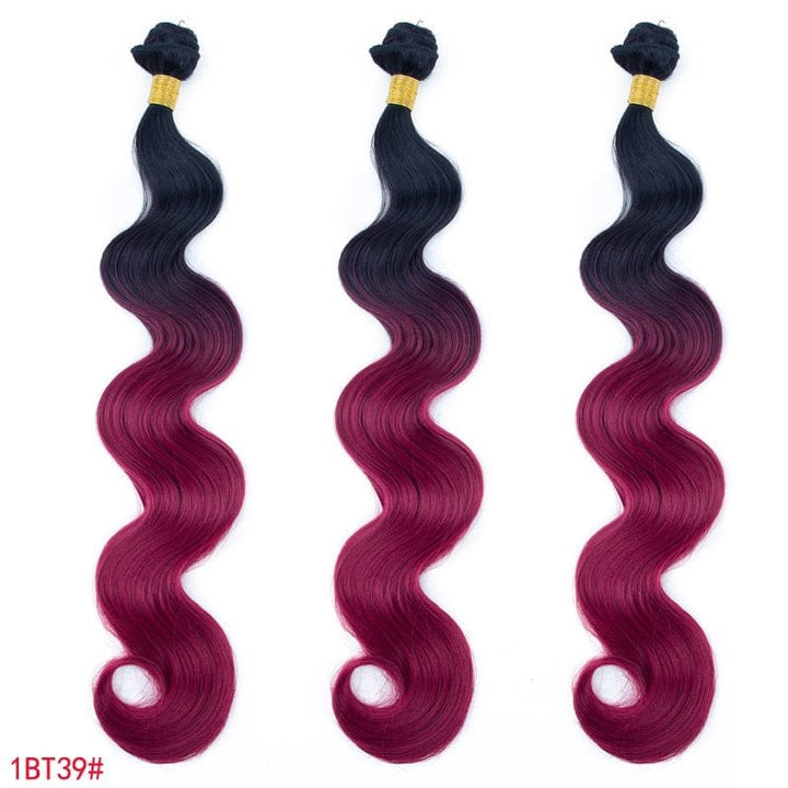 Synthetic Body Wave Bundles With Closure Hair Bundles With Frontal BENNYS