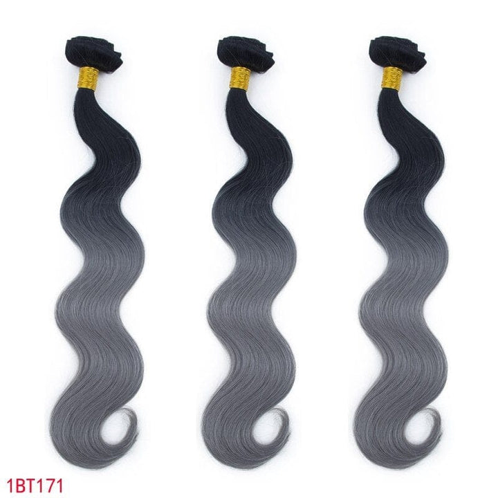 Synthetic Body Wave Bundles With Closure Hair Bundles With Frontal BENNYS