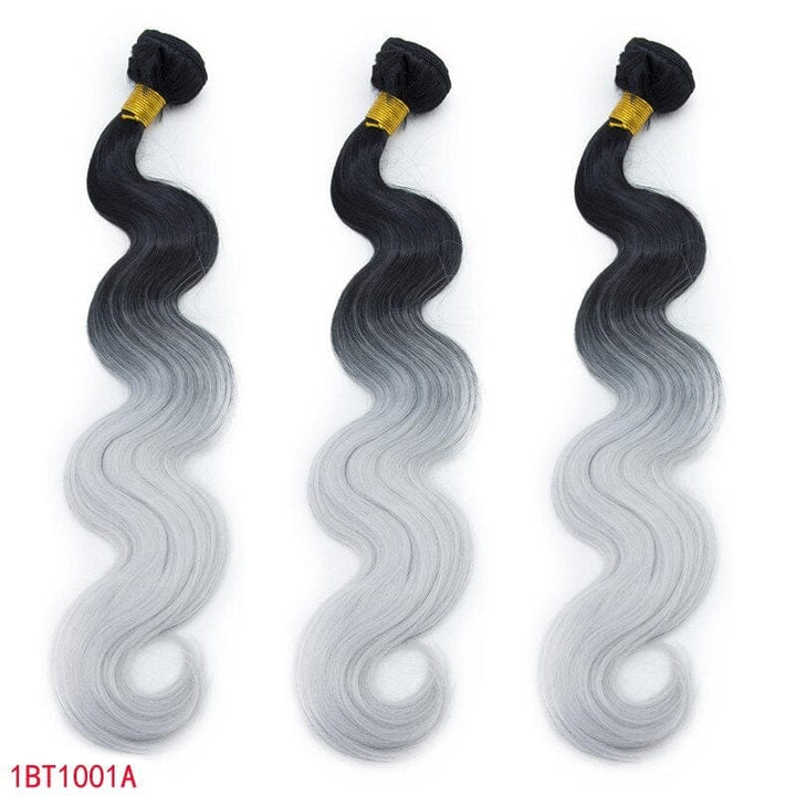 Synthetic Body Wave Bundles With Closure Hair Bundles With Frontal BENNYS