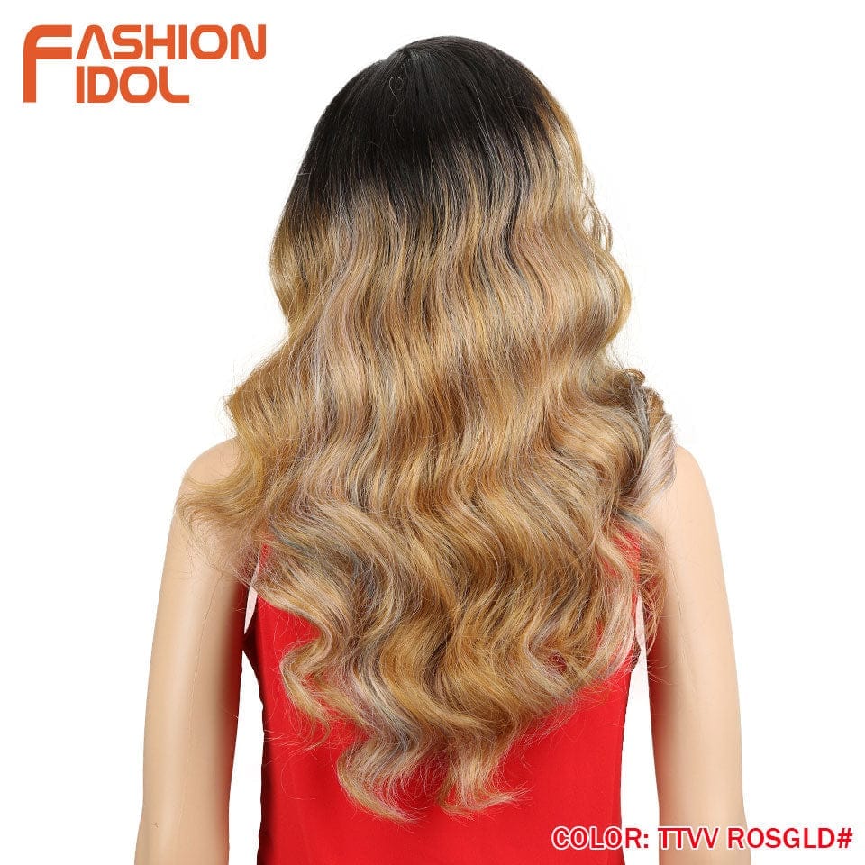 Synthetic Lace Front Wig Loose Deep Wave 24Inch OmbreWigs BENNYS
