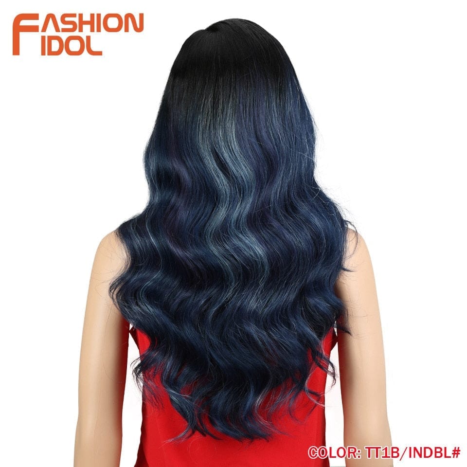 Synthetic Lace Front Wig Loose Deep Wave 24Inch OmbreWigs BENNYS